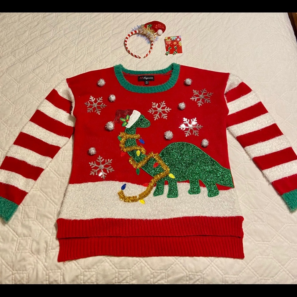 Ugly Christmas Sweater - Dinosaur